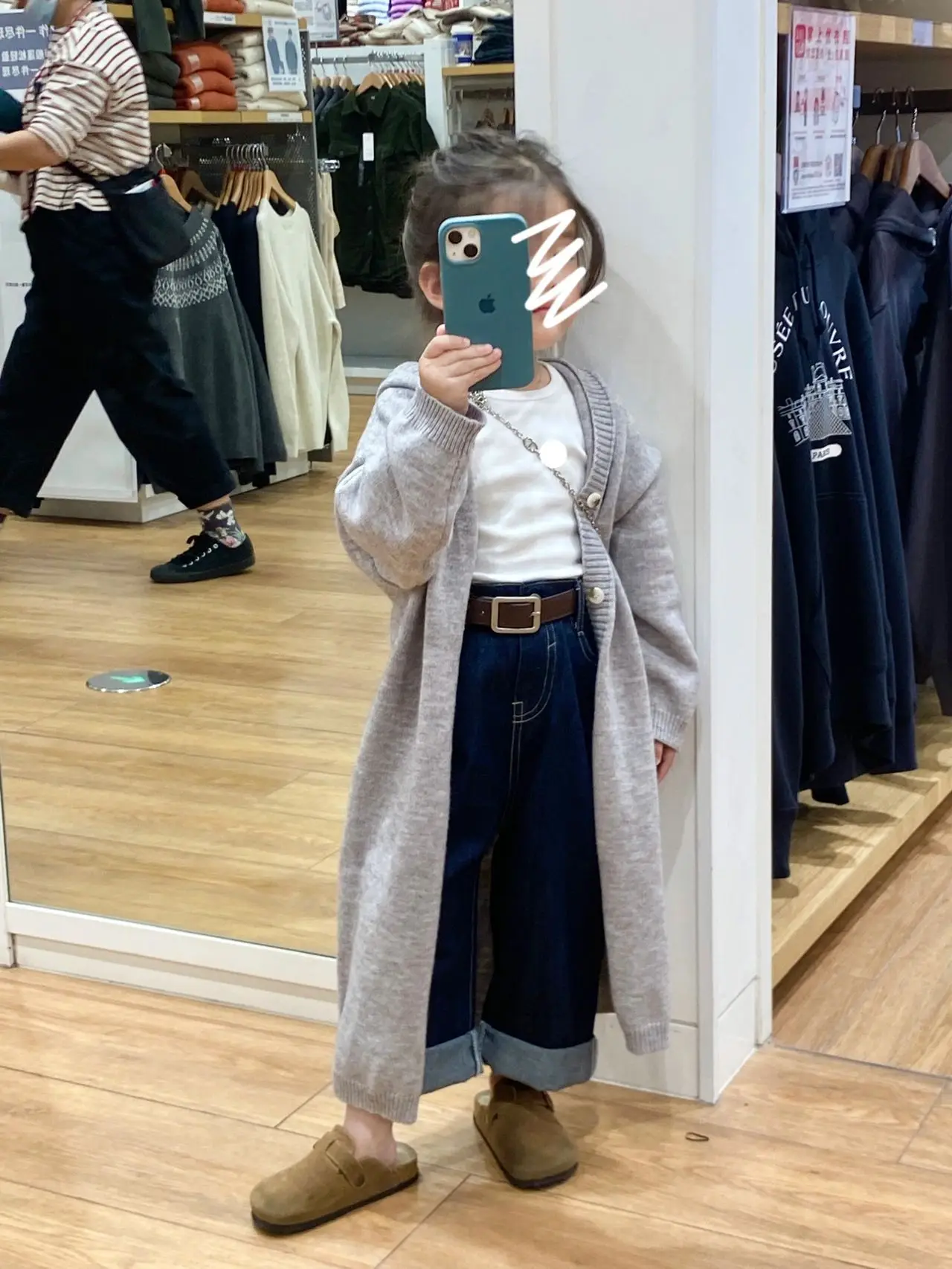 Children Clothing 2023 Spring New Fashionable Girls Long Sweater Coat Loose Style Knit Casual Solid Simple Cardigan for Girls