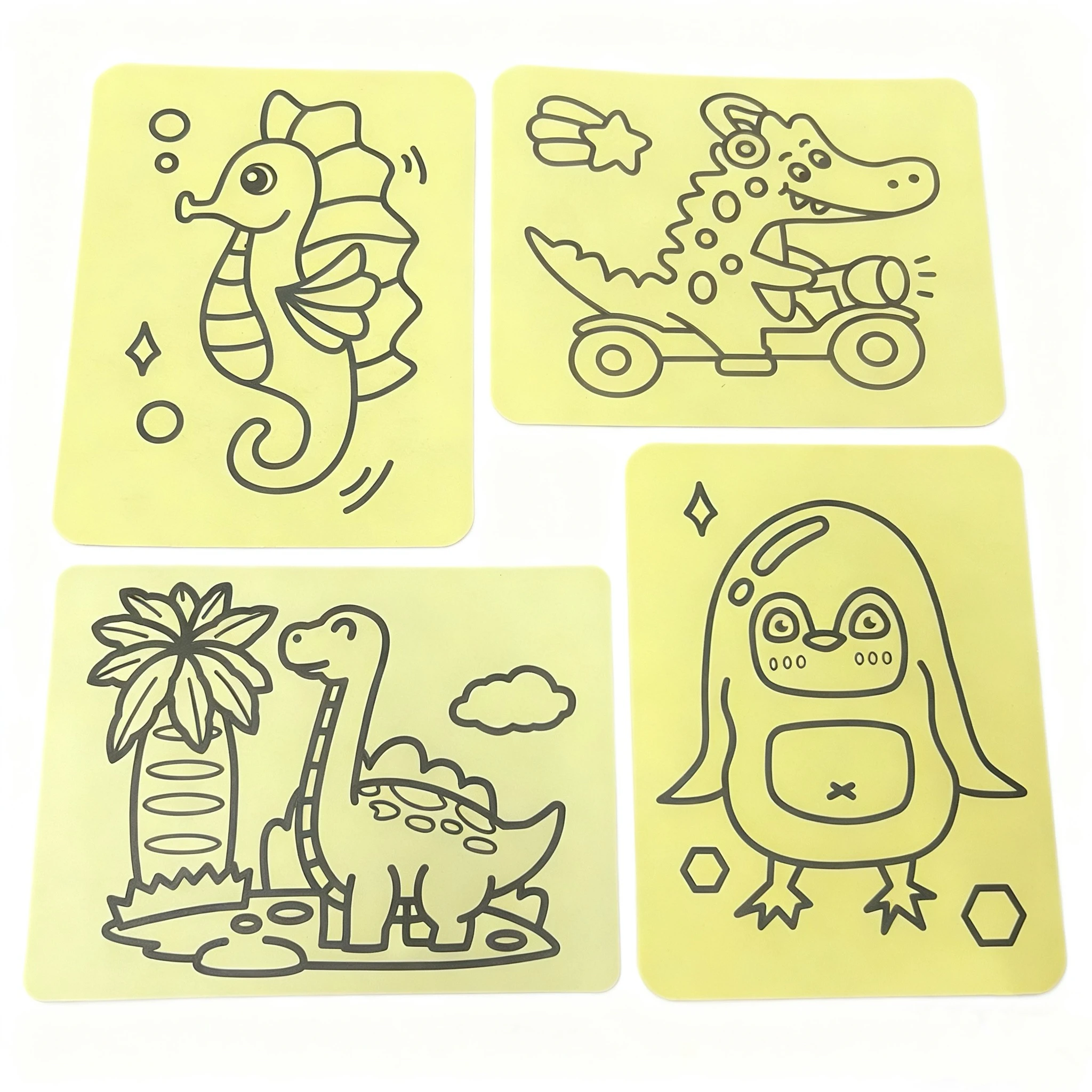 Childrens DIY Sand Art Kit Cartoon Doodle Gift Preschool IQ Craft Making Colorful Sand Art Toy 2 Sizes