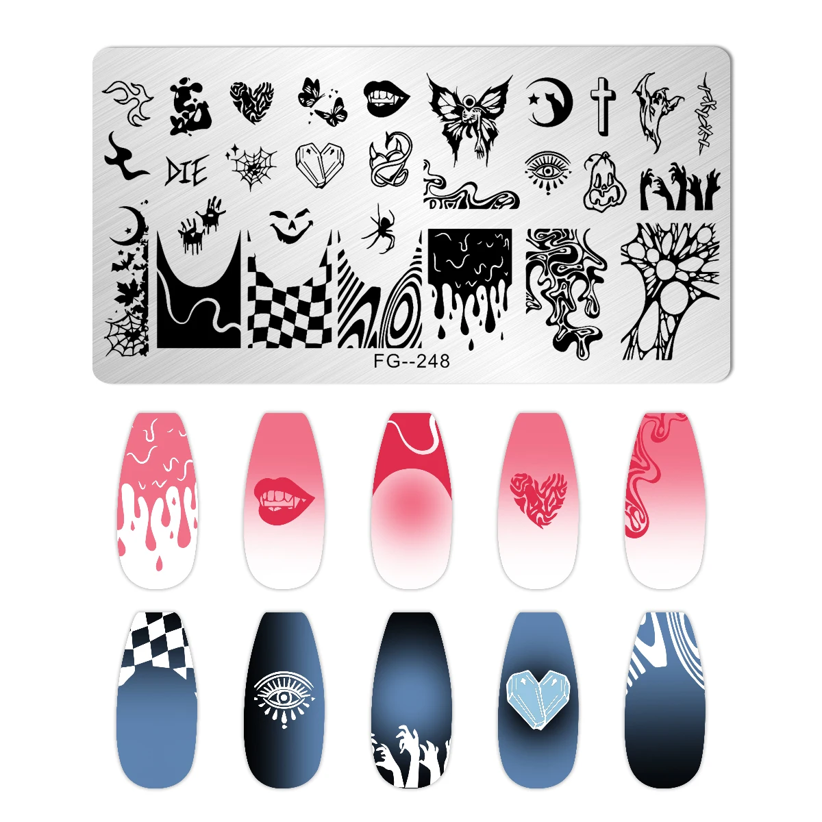 Easter Halloween Nail Stamping Plates Pumpkin /Skull /Flowers /Star Stainless Steel Printing Stencil Reusable Nail Steel Plate