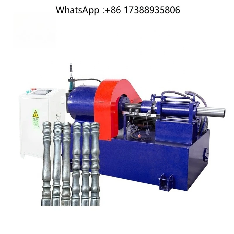 Stainless Steel Pipe Embossing Machine and Metal Tube Rotary Forging and Swaging Equipment for Building Decoration Pipe Pillar