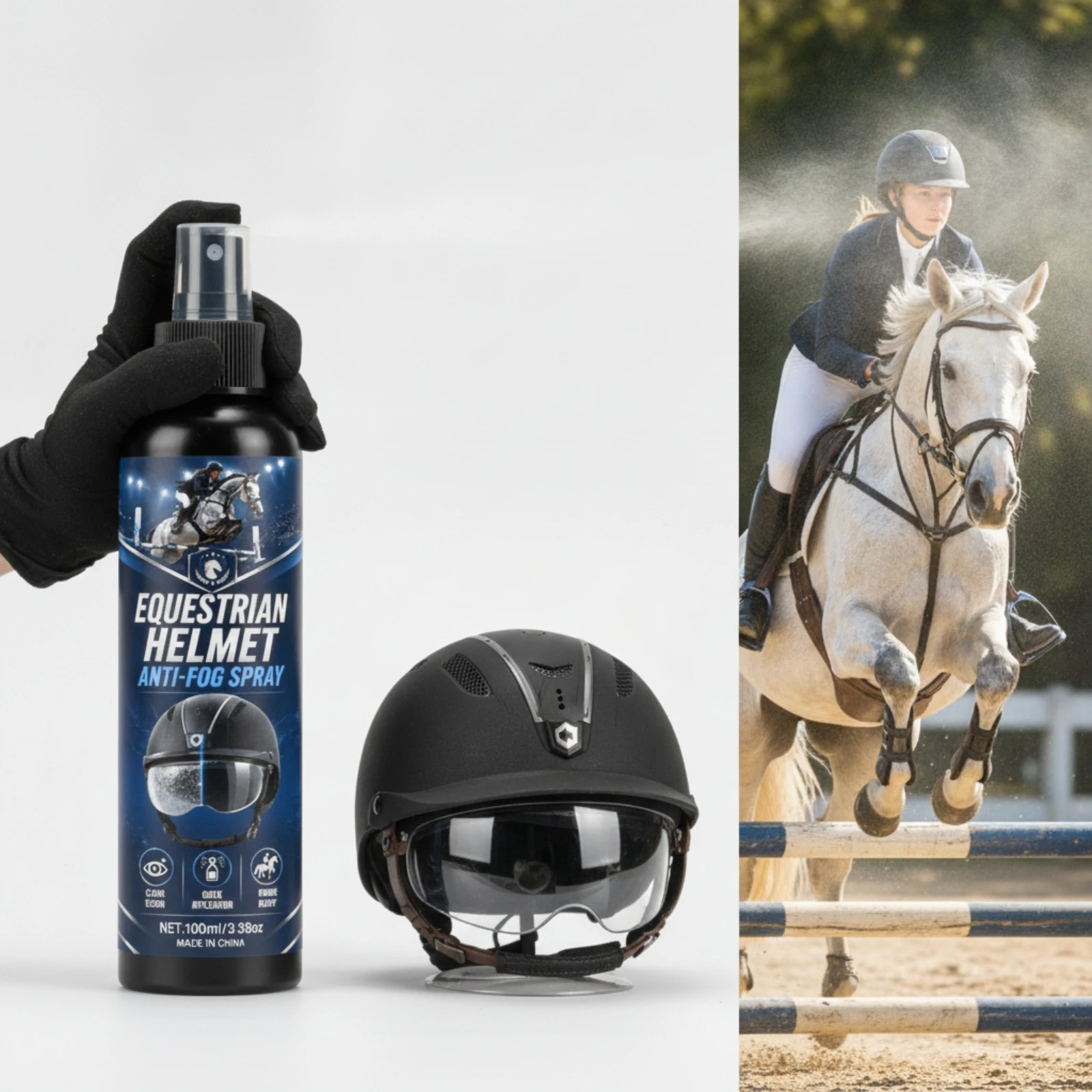 Helmet Anti-Fog Spray Professional Strength Eyewear Anti-Fog Spray Eyewear Defogger Compact Lens Defogger Premium