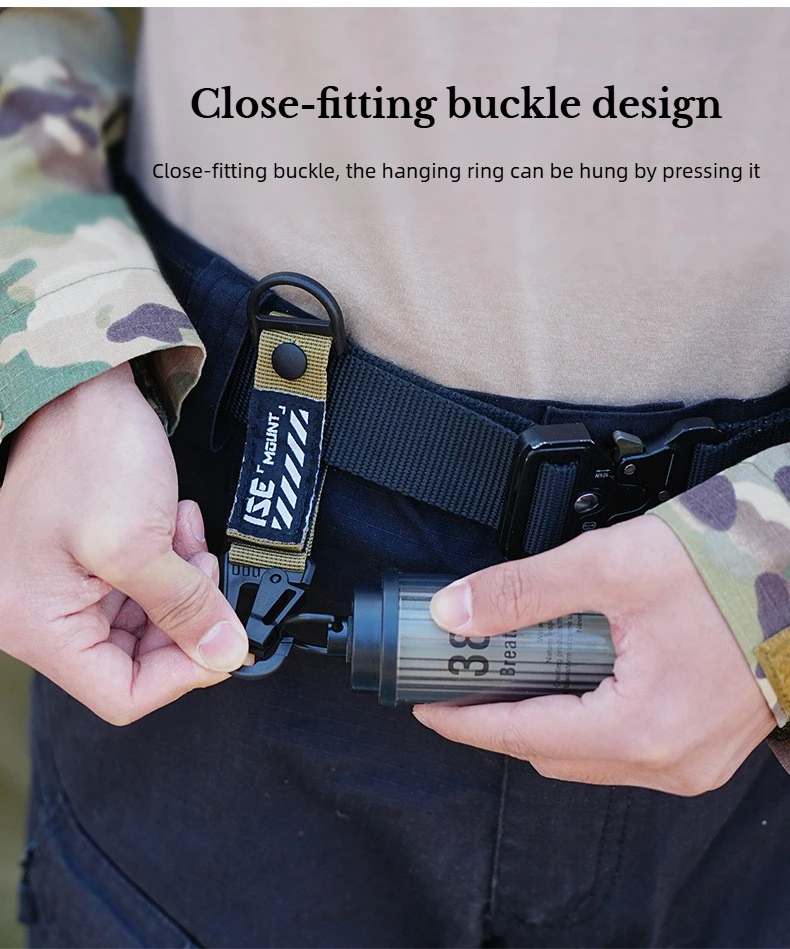 1 Stück Taktischer Karabiner Outdoor EDC Schlüsselanhänger Nylon-Gurtband Schlüsselhalter Camping Rucksack Gürtelhaken Aufhänge-Schnalle Multifunktions-Clip ﻿ – Detail 10