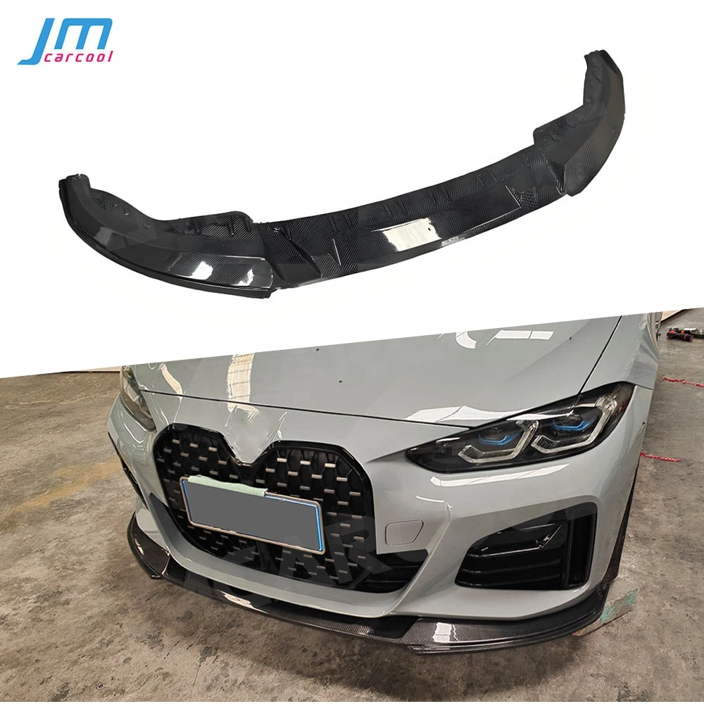 

Автомобильный спойлер на передний бампер для BMW 4 серии G26 425i M Sport 2020+, спойлер на подбородок из углеродного волокна, FRP BodyKit, аксессуары