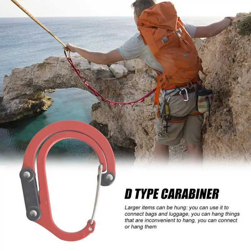 Hybrid Gear Clip - Carabiner Rotating Hook Clip Non-Locking Strong Clips for Camping Fishing Hiking Travel Backpack Out