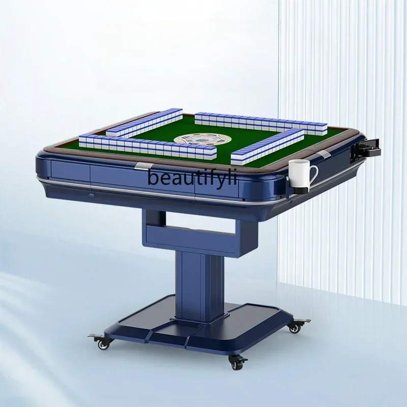 Máquina eléctrica de Mahjong de bajo de doble accionamiento, mesa de comedor plegable automática para el hogar, máquina de mesa de Mahjong de doble uso ss, nuevo estilo