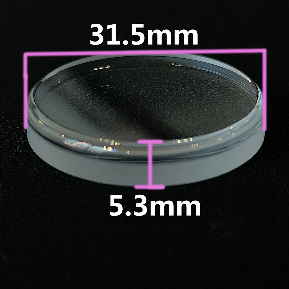 31.5*5.3mm Sapphire Crystal Flat Vintage Top Hat For SRPD53K1 SRPD63K1 SKX007/009 Watch Glass Replacement Mod Parts