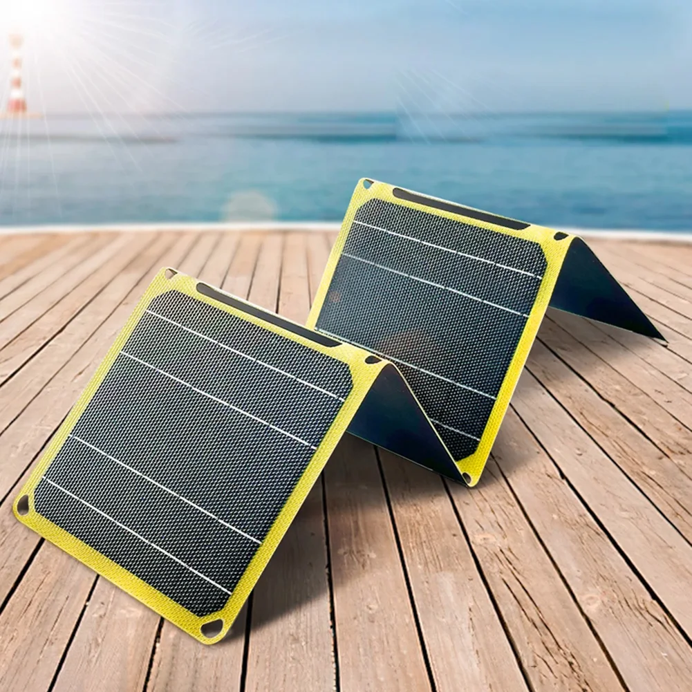 

​30W/40W 5V Portable Cell Phone Charge Panels IP67 Waterproof Foldable Small Power Emergency ETFE Panels for USB A C Power Bank
