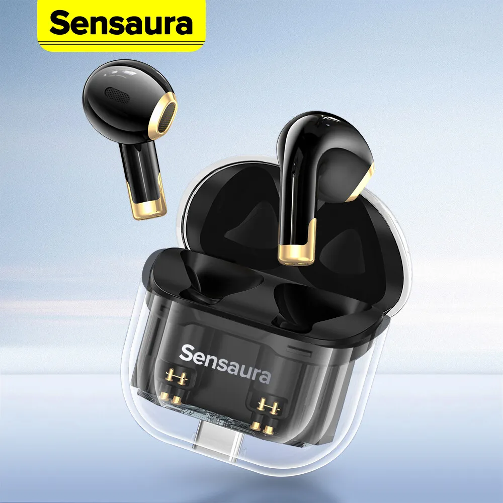 

Sensaura TWS Earphones Bluetooth 5.3 Wireless Earbuds Original High Quality Stereo Bass Headset Noise Cancelling Headphone with