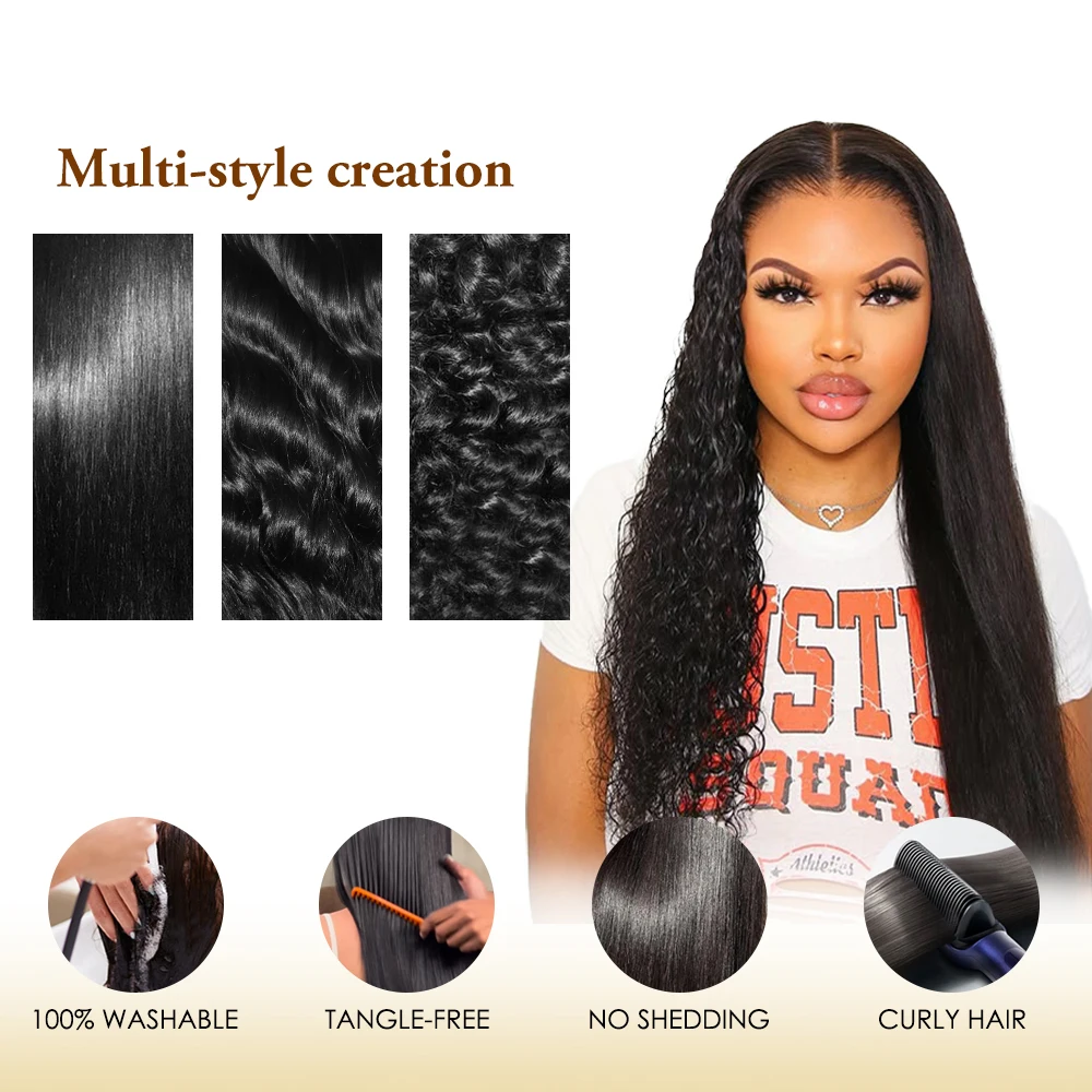 30 Inch Loose Wave Bundles 100% Human Hair Natural Black 14-32 Remy Hair Extensions Raw Hair Bundles For Women 10A Thick Bundles image 2
