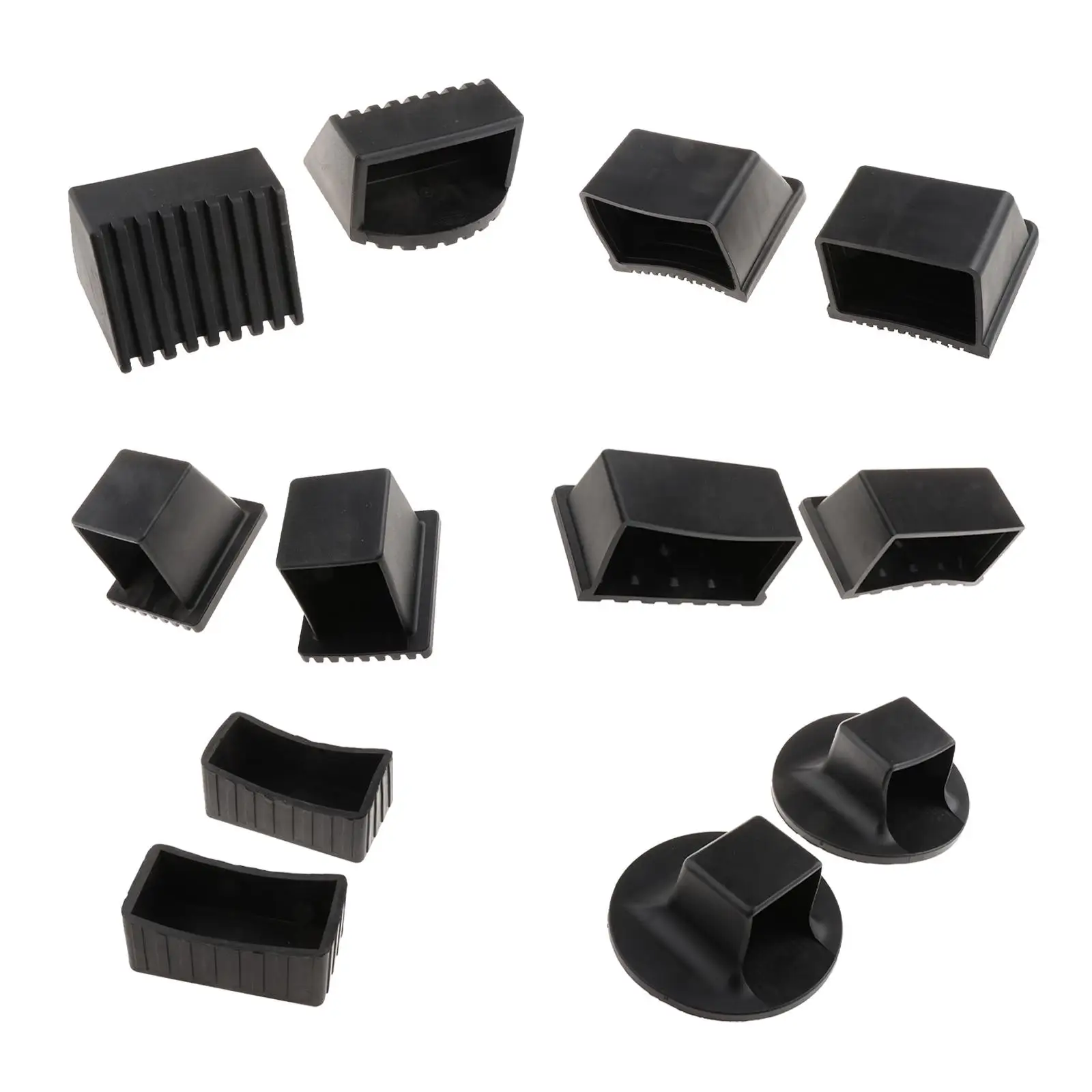 قطعتان من غطاء نهاية الأنبوب، جهاز تمرين سهل التركيب، واقيات غطاء القدم غير القابلة للانزلاق