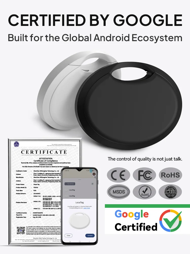 Für Google Find Hub Smart Tracker Android Bluetooth-Tracker Anti-Verlust-Schlüsselfinder Smart Tag für Schlüssel, Geldbörse, Tasche, Gepäck-Tracker – Detail 2