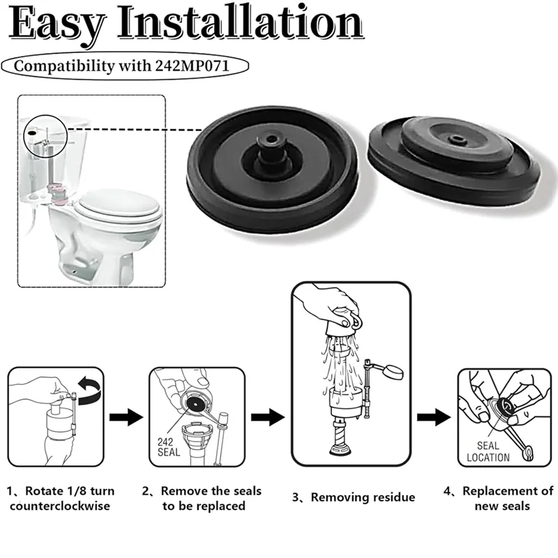 

A23P 6 шт. комплект для замены уплотнения клапана наполнения унитаза-резиновая диафрагма в сборе для Kohler 83143 и моделей Fluidmaster 242/400 747