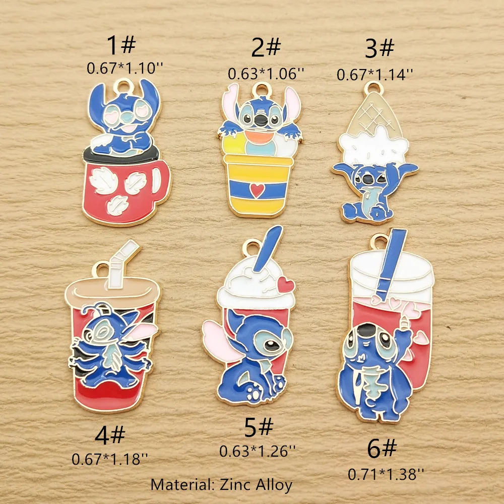 10pcs Anime Cartoon Charm for Jewelry Making Enamel Necklace Bracelet Earring Pendant Diy Accessories Alloy Metal Gold Plated