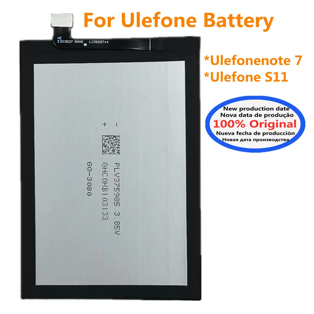 

Genuine Original Ulefone Note 7 / S11 3430mAh Mobile Phone Battery For Ulefone S11 / Note 7 Smart Phone Replacement Batteries