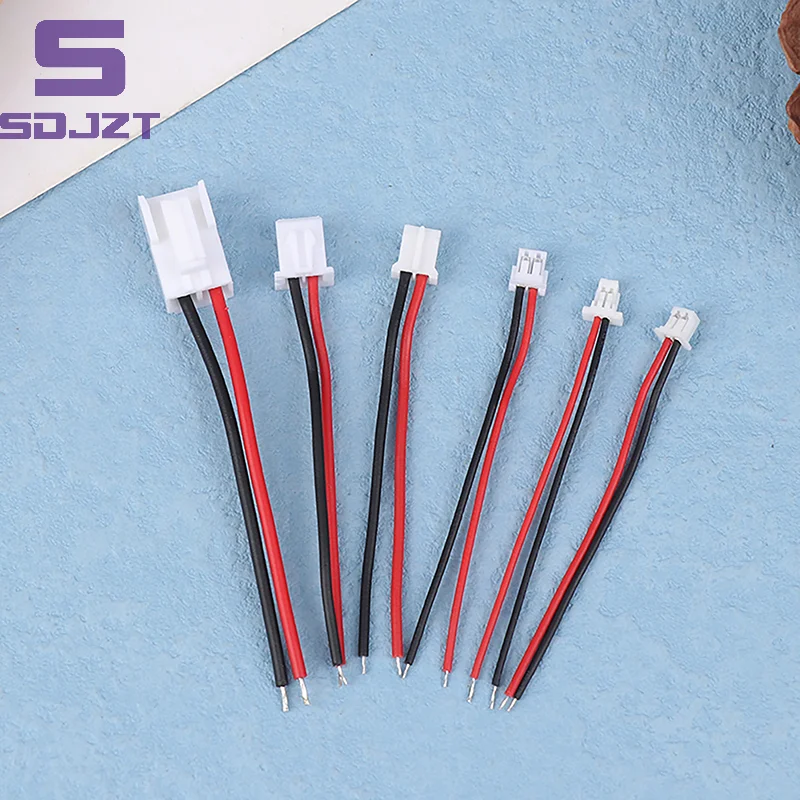 10Pcs Small Mini JST 1.0/1.25/1.5/2.0/2.54/3.96mm PH 2.0mm XH 2.54mm 2 Pin Male Female Plug Jack Connector Cable Wire