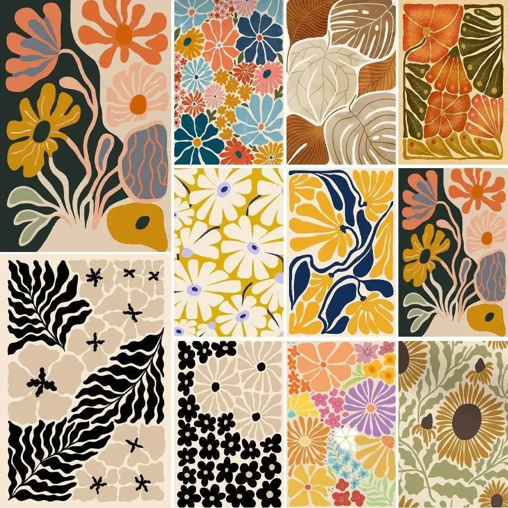 Acrylic Paint By Numbers Frameless Coloring Picture For Beginner Number Drawing Canvas  Set Gift Flower Plant Painting Decor