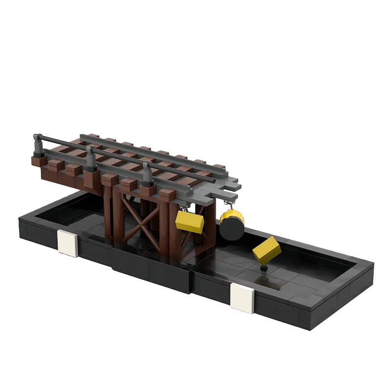 155 PCS transport Train Diorama Upgrade MOC Customize Modular Building Block Creative Design Educational DIY Toy Birthday Gift
