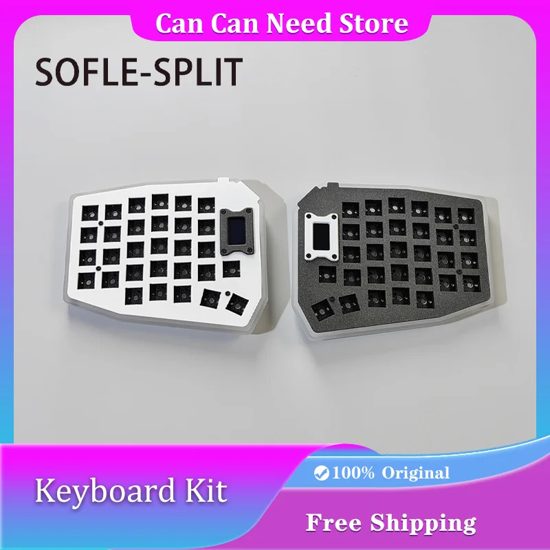 

Sofle Split Keyboard Kit Wired Hot Swap OLED Screen DIY Custom Ergonomic Teclado Office Esports Gaming Mechanical Keyboard Kit