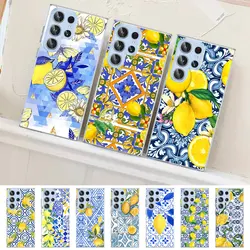 Mediterranean Lemon Phone Case for Samsung Galaxy S23 S24 S21 FE S22 S20 Ultra S9 Plus S10 Lite S10e S8 Transparent Soft Cover