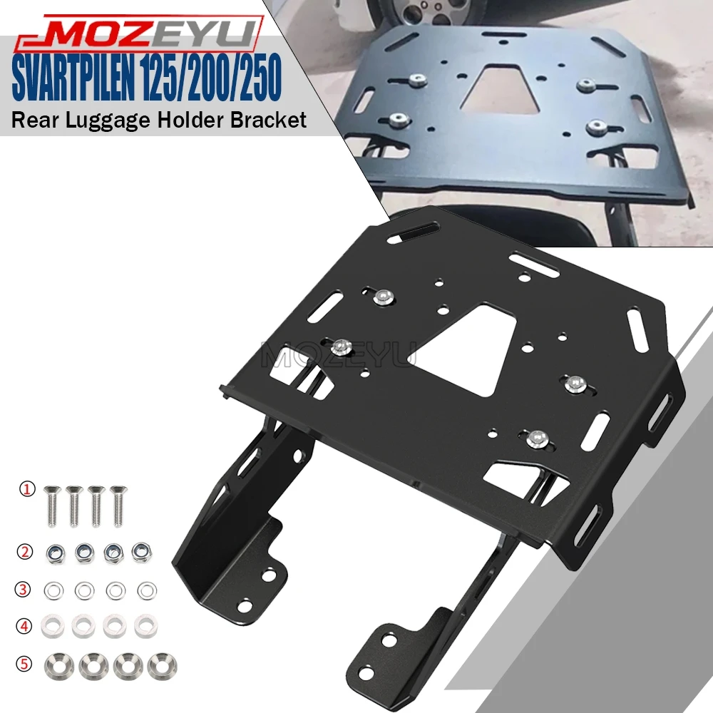 

MOZEYU For Husqvarna SVARTPILEN 401 2018 2019 Svartpilen Vitpilen 125 200 250 2020 - 2024 Rear Luggage Rack Side Panniers Rack