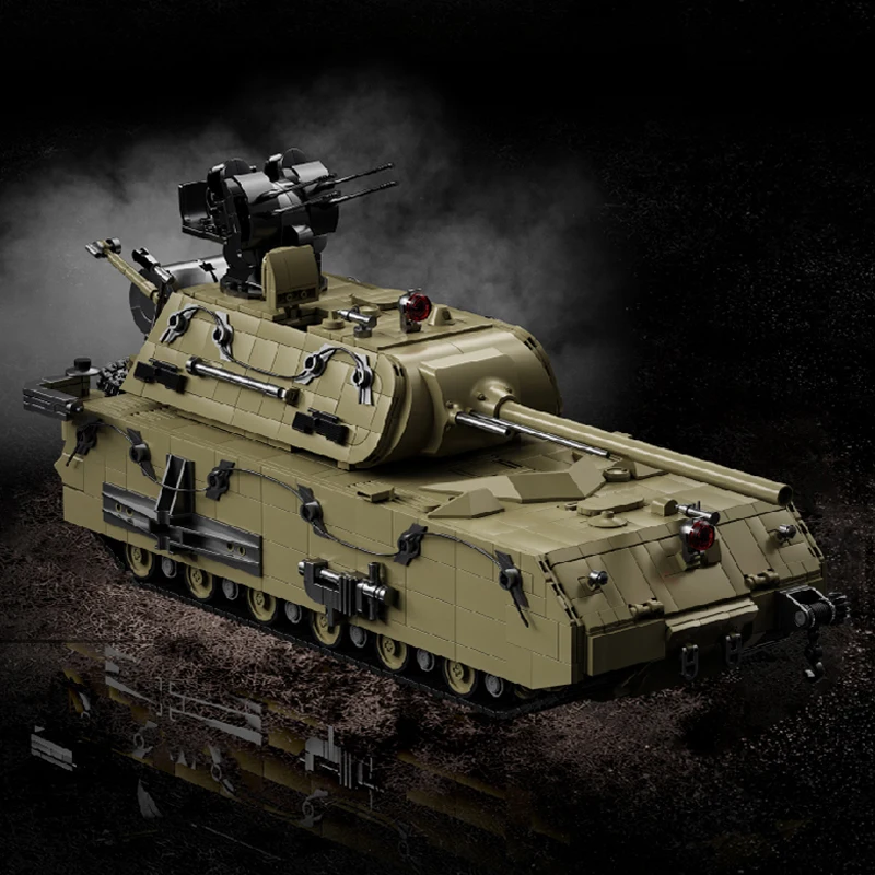 

WW2 Panzer VIII Maus Brick Model Tanks Building Sets War Military Weapons Blocks Toys for Boys Kids Adult Holiday Gifts 3300+Pcs