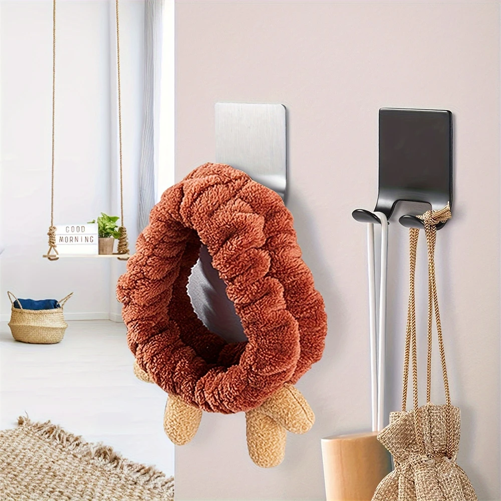 1 Piece Bathroom Razor Hanging Rack Bathroom Sticky Hook Razor Storage Rack Wall-mounted Storage Bracket Bathroom Accessories