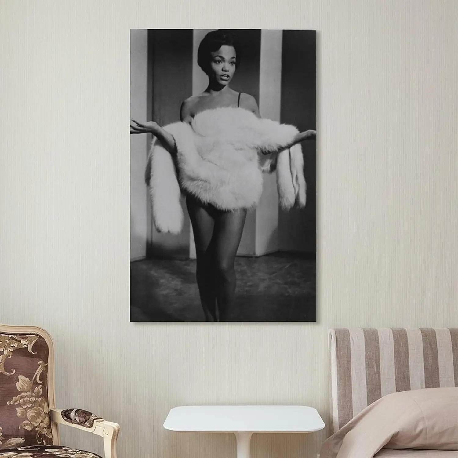 ملصق مطبوع عتيق باللونين الأبيض والأسود من Eartha Kitt (10) ملصق قماشي جدار صورة فنية يطبع صورة معلقة ديكو