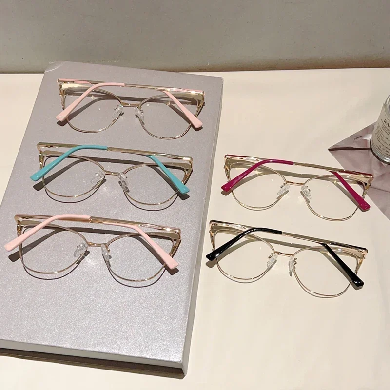 GM LUMIAS Oversized Cat Eye Glasses Women New Fashion Vintage Hollowed Rim Optical Frames Trendy Luxury Butterfly Shaped Eyewear image 5