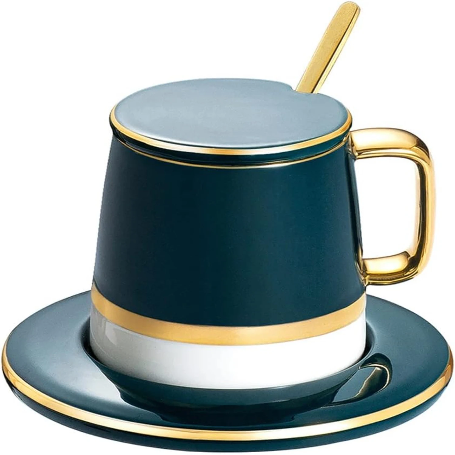 is Elegant Ceramic Tea Cup Set in Color A, boasting a generous Ounce capacity and a mesmerizing design. Elevate your tea-drinkin