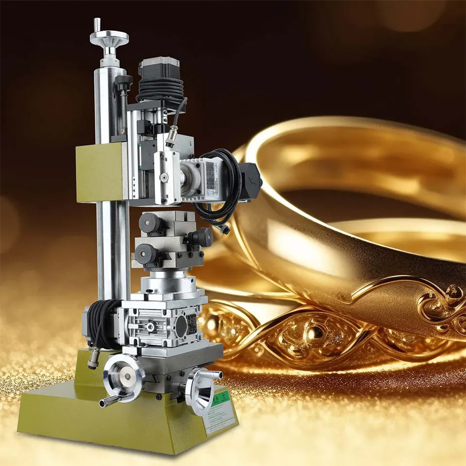 Macchina per incidere gioielli Attrezzatura da taglio per sfaccettatura diamantata per anello braccialetto braccialetto di precisione incisore strumento per intaglio di pietre preziose