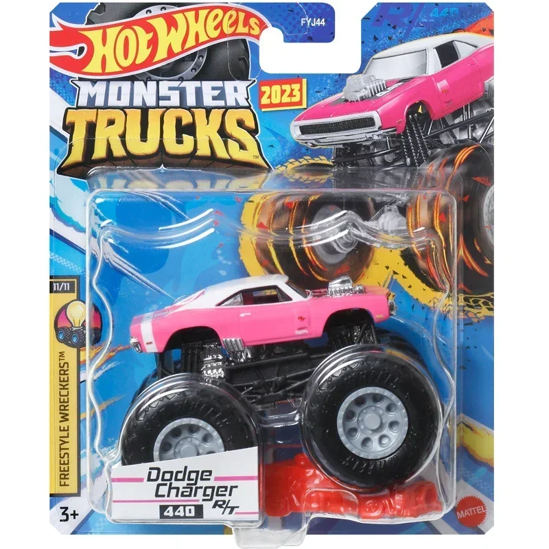 Hot Wheels-coche Monster Trucks Original para niños, juguetes fundidos a presión, Big Foot Voiture, Back To Future Dodge Charger, Batman, 1/64