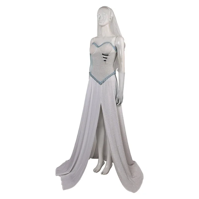 

asdh8@Women Emily Cosplay Costume Anime Movie Corpse Roleplay Bride Skirt Jacket Veil Suit Halloween Carnival Party Dress Disgui