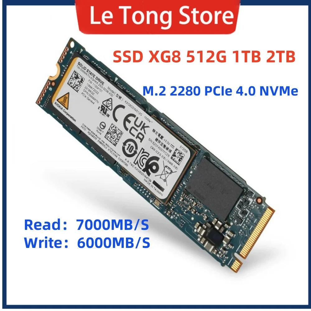 

Original For KIOXIA XG8 512G 1T 2TB M.2 Interface 2280 NVME Protocol Pcie4.0 Desktop Laptop SSD supports PS5