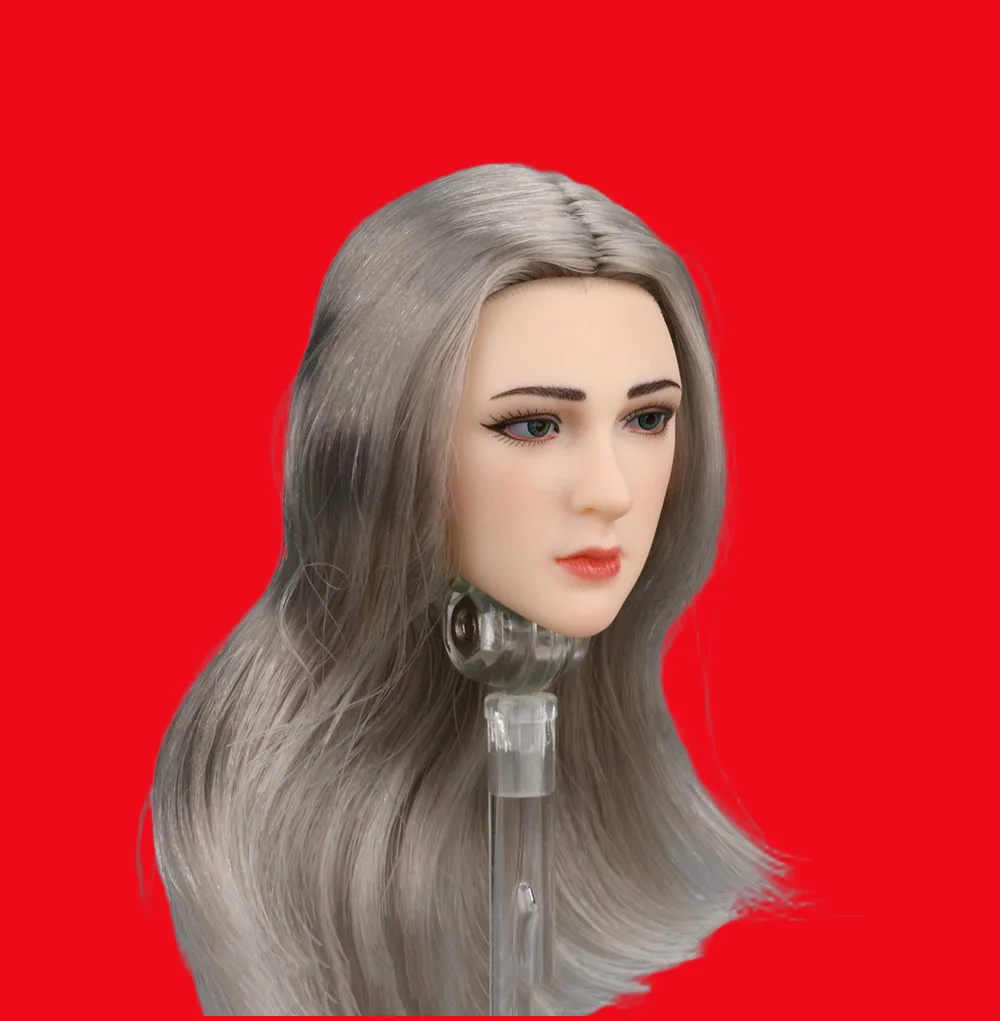 1/6 Color pálido TBLeague PLLB2023-S52 Belleza del cabello plateado cabeza vívida esculpir ajuste 12 "figura de acción coleccionable DIY