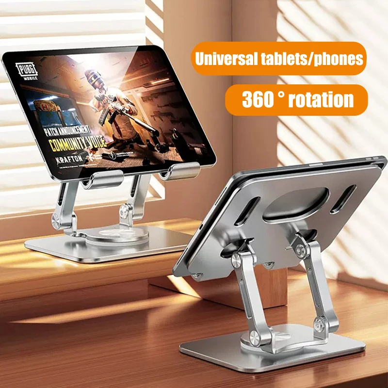 

360° Rotatable Tablet Stand Adjustable Foldable Desktop Stand Holder for Samsung Galaxy Tab S10 S9 4.7-12Inch Ipad Laptop Tablet