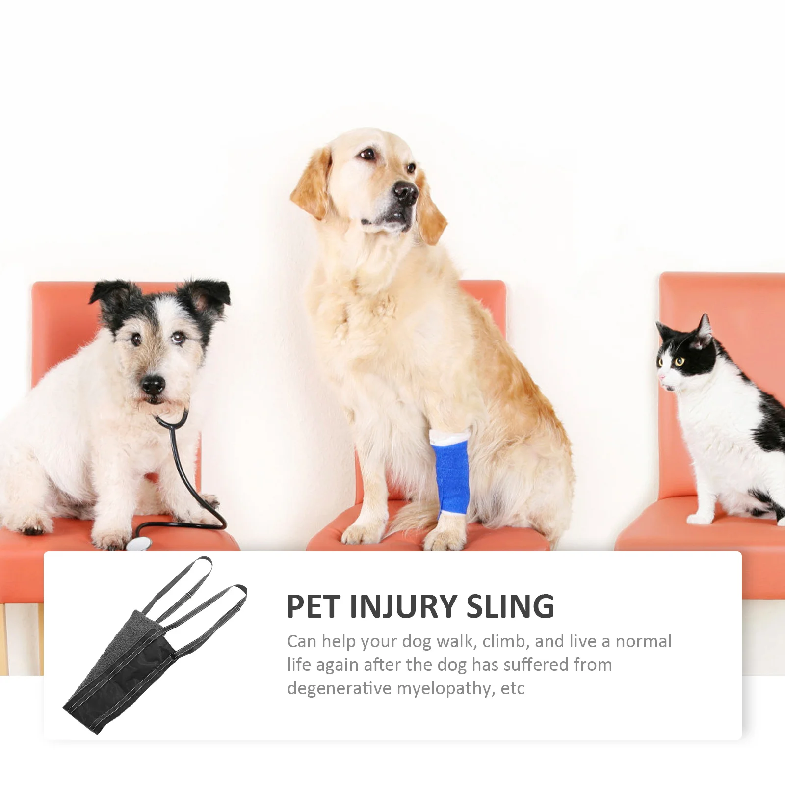 

Pet Mobility Sling For Dogs Cat Rehabilitation Support Large Dog Lift Harness Soft Wear-Resistant Polyester Injured Elderly Pets