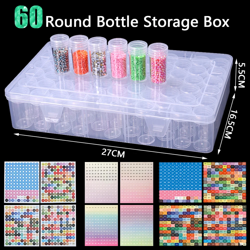 

Diamond accessories tools art painting beads storage container plastic storage box beads cross stitch kit tools diy