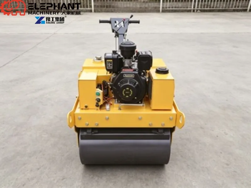 Yugong Walk Behind Vibratory Roller, 0.6Ton Hydraulic Driving Mini Double Drum Road Compactor