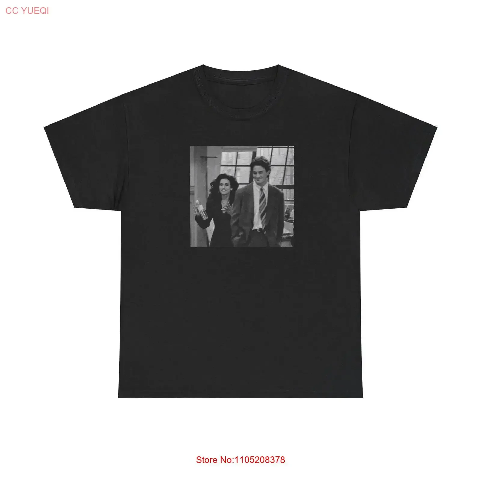 Monica and Chandler Iconic Moment T Shirt vintage Washed Unisex homme Comfortable Slightly Versatile Casual streetwear graphic