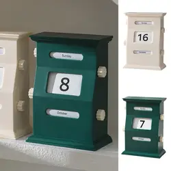 Perpetual Desk Calendar Retro Calendar Blocks Desk Date Display Desk Decorations Desktop Decor Date Blocks For Colleagues