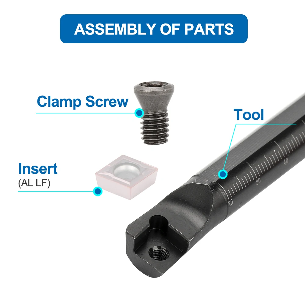 XCAN CCMT CCGT Carbide Inserts SCLCR SCLCL Tool Holder S07K S08K S10K S12M S14N S16Q Boring Bar CNC Lathe Cutting Tools