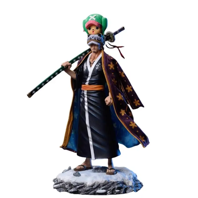 31Cm Żywica Gk Brain Hole Studio One Piece Trafalgar D Water Law Anime Figurka akcji Model Garage Kit Statuetka Lalka Zabawki Prezent