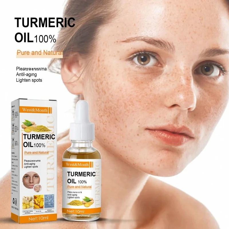 Turmeric Whitening Serum Facial Care Essence Oil Removal Dark Spot Firming anti wrinkle Brighten Skin Fade Freckle Melanin serum