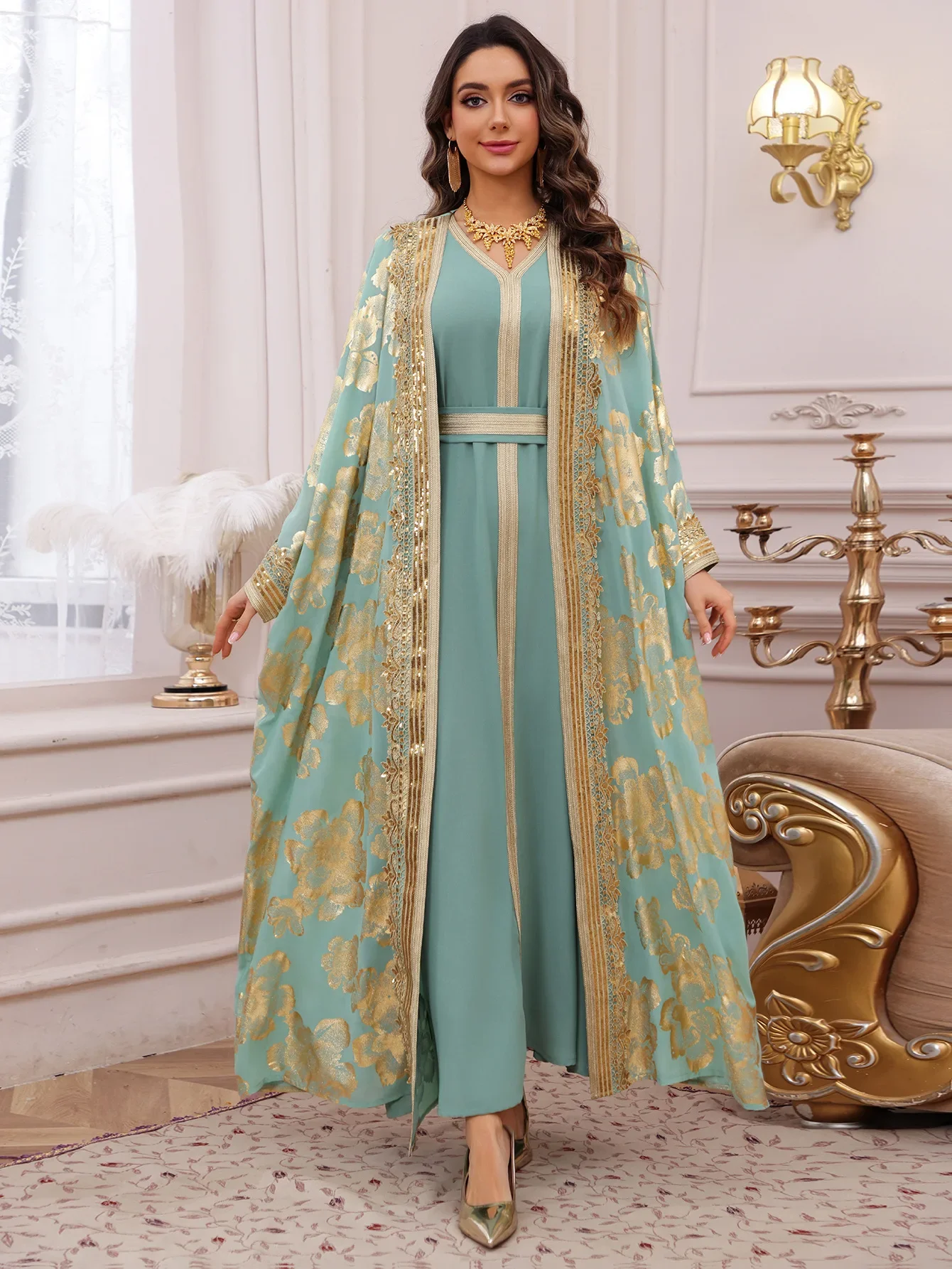 

Eid Women Dress Muslim Abaya Embroidery Party Jalabiya Ramadan Long Dresses Abayas Vestidos Largos Kaftan Arab Long Robe 2025