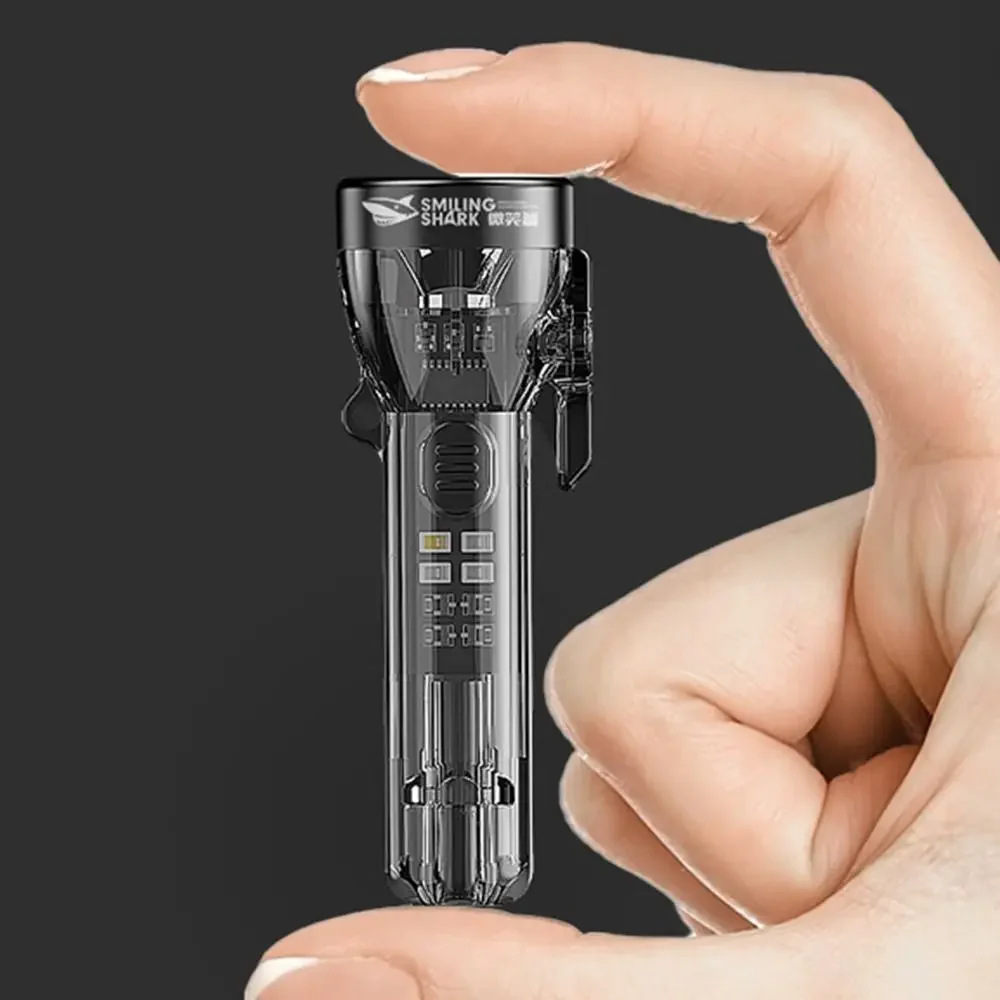 

Портативный мини-брелок-фонарик, 80 люмен, УФ/красный свет, карманный светодиодный фонарик с пряжкой и 6 режимами, небольшой уличный фонарик