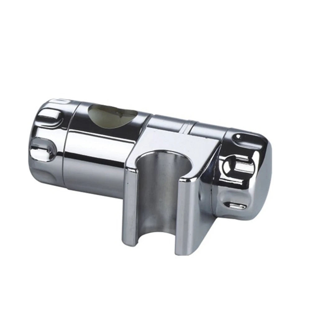 Adjustable Shower Head Bracket Chrome Plated for Bathroom Durable ABS Replacement Holder Stand Fits 25mm Riser Rails
