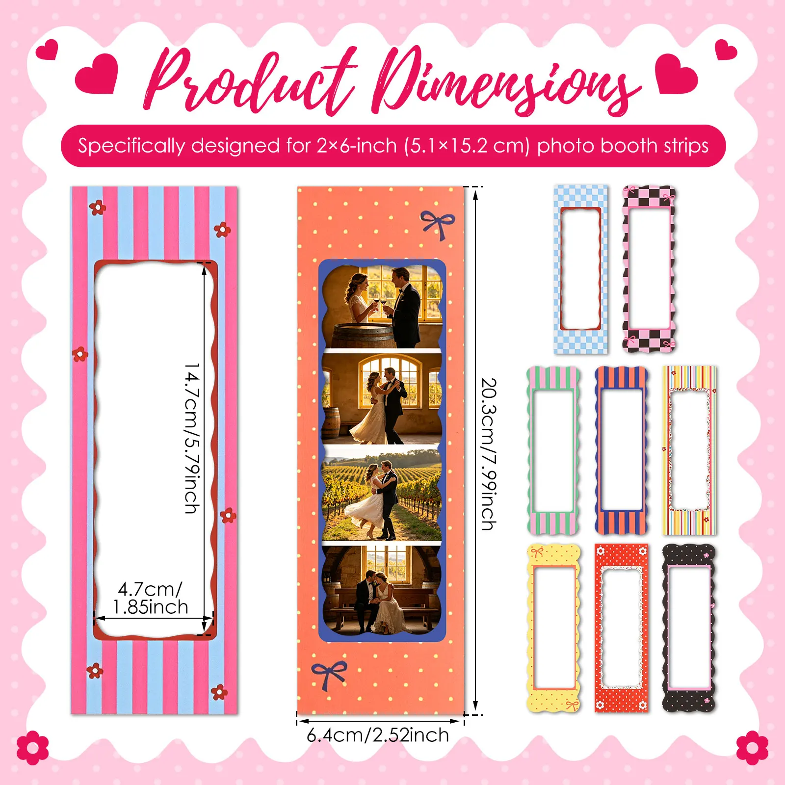 10/16Pcs Magnetic Photo Frame Set Vintage Magnetic Photo Booth Strip Frame Fridge Magnet Photo Frame for Refrigerator Home Decor