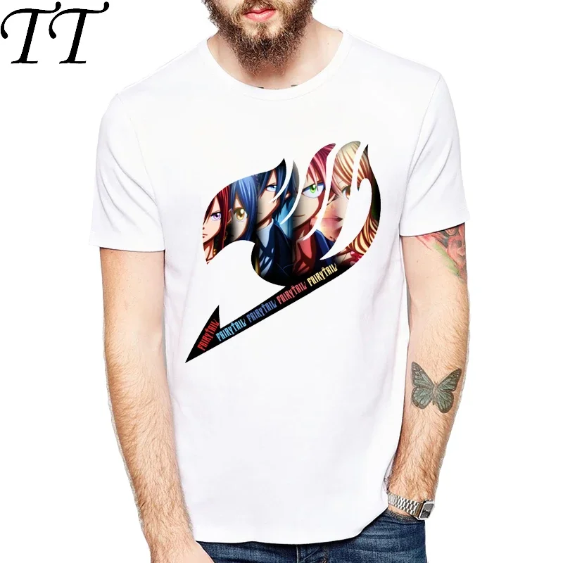 

2019 Fairy Tail Group Logo Anime Printed T-shirt Men Fashion t shirt Comfortable Casual tshirt homme Top tees