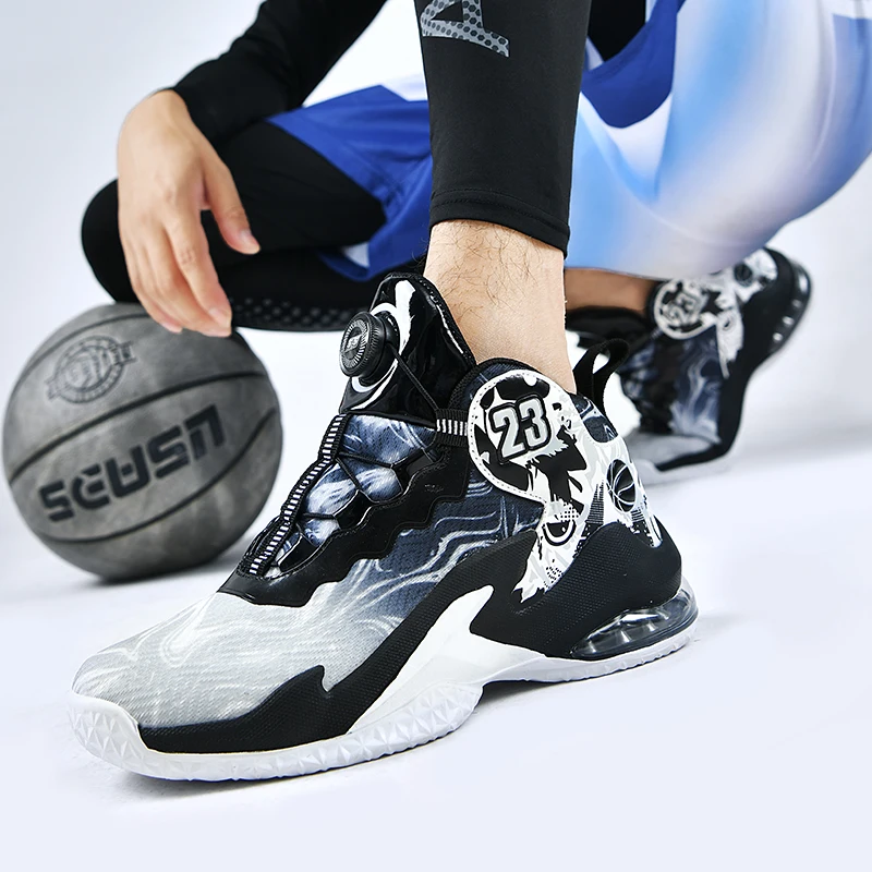 Men air cushion basketball shoes outdoor training tennis shoes comfortable non-slip light luxury children sports shoes  36-45