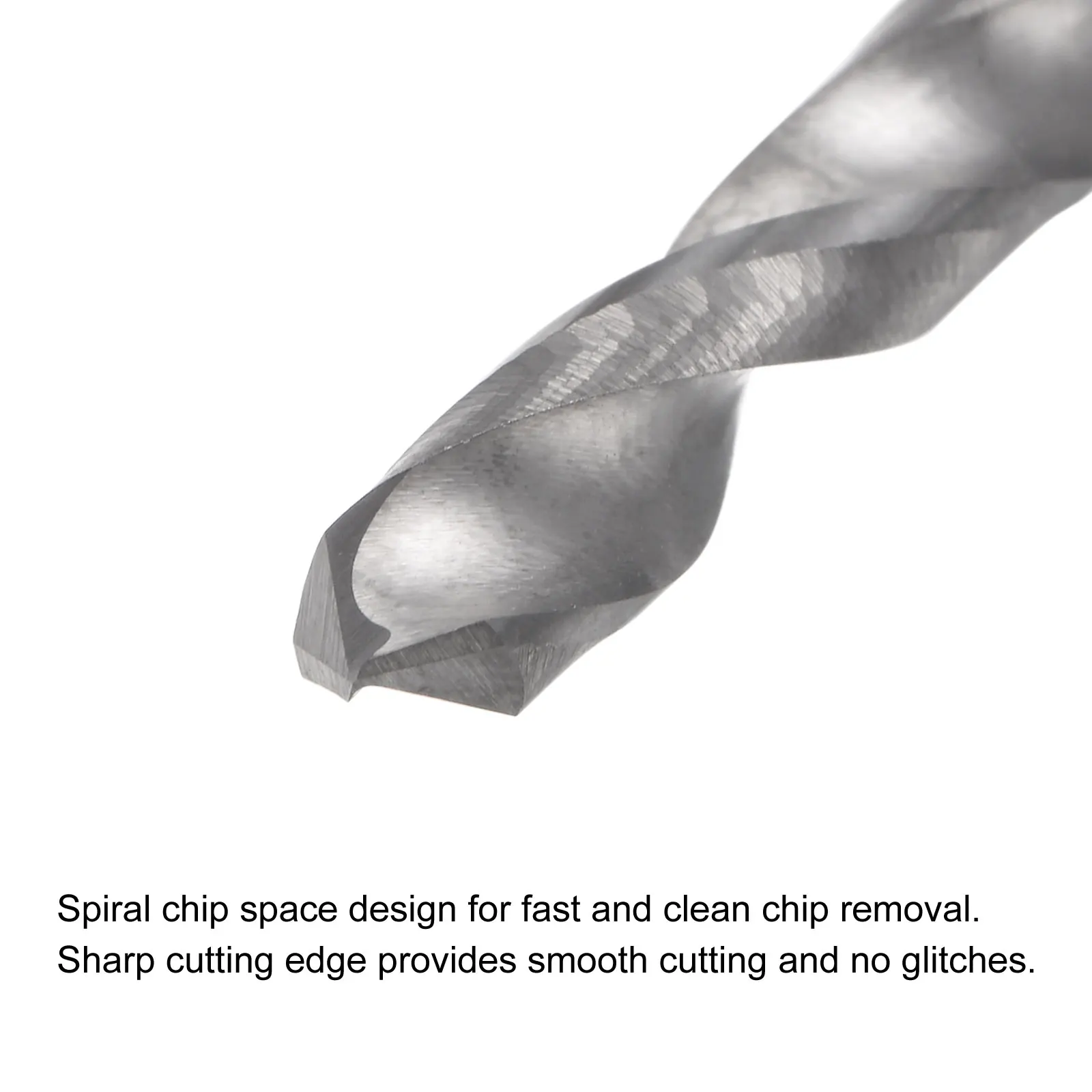 2 Stück 4,1 mm C2/K20 Wolframkarbid-Spiralbohrer mit geradem Schaft und Spiralflöten
